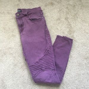 Express | purple skinny jeans